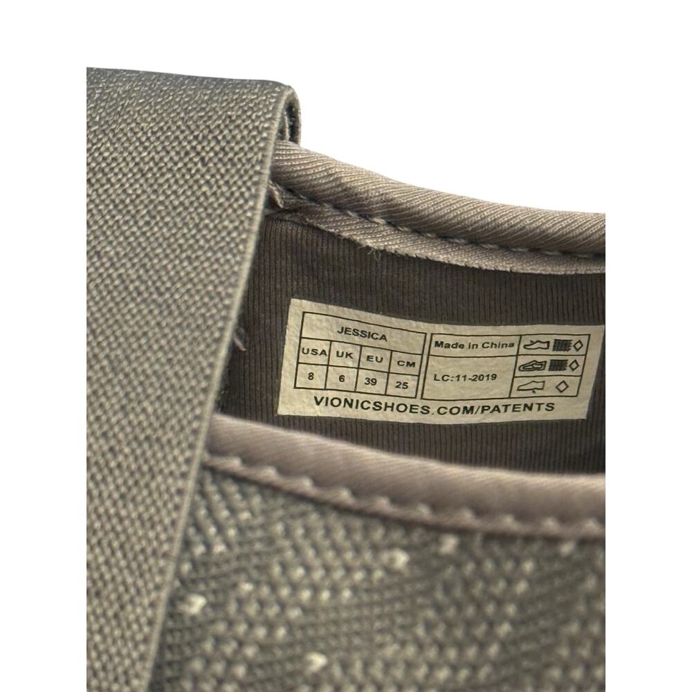 Vionic Jessica Mary Jane Shoes Womens 8 Gray White Dot Walking Comfort NWOT - Picture 5 of 11